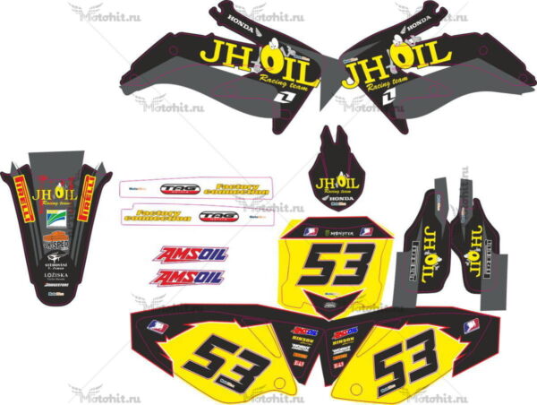 Комплект наклеек Honda CRF-250 2004-2009 CRF-450 2005-2008 61