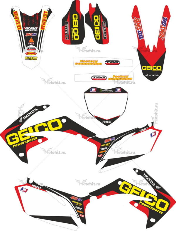 Комплект наклеек HONDA CRF-250 2010-2013 CRF-450 2009-2012