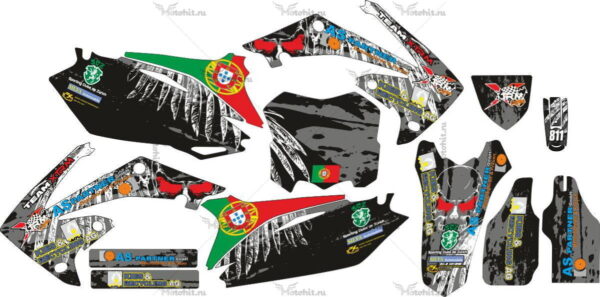 Комплект наклеек HONDA CRF-250 2010-2013 CRF-450 2009-2012 XTRM