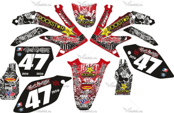 Комплект наклеек HONDA CRF-250 2004-2009 CRF-450 2005-2008 12