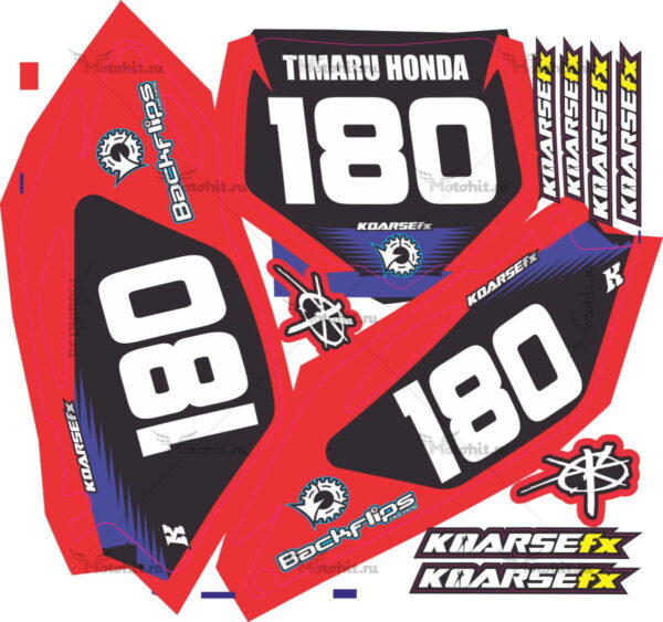 Комплект наклеек HONDA CRF-250 2010-2013 CRF-450 2009-2012 TIMARU