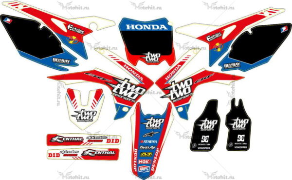 Комплект наклеек HONDA CRF-250 2014-2017, CRF-450 2013-2016 TWOTWO