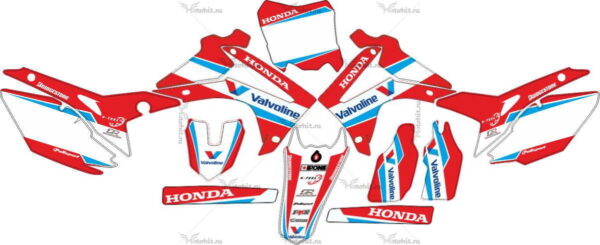 Комплект наклеек HONDA CRF-250 2014-2017, CRF-450 2013-2016 VALVOLINE