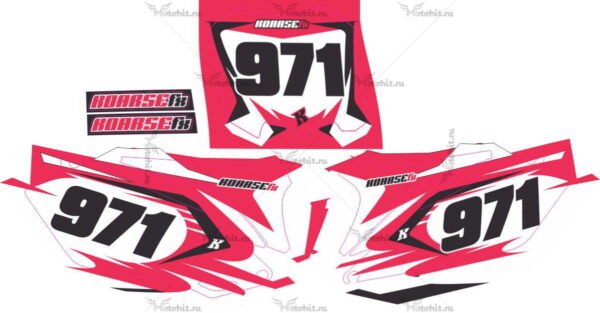 Комплект наклеек HONDA CRF-250 2010-2013, CRF-450 2009-2012 HAY-PINK