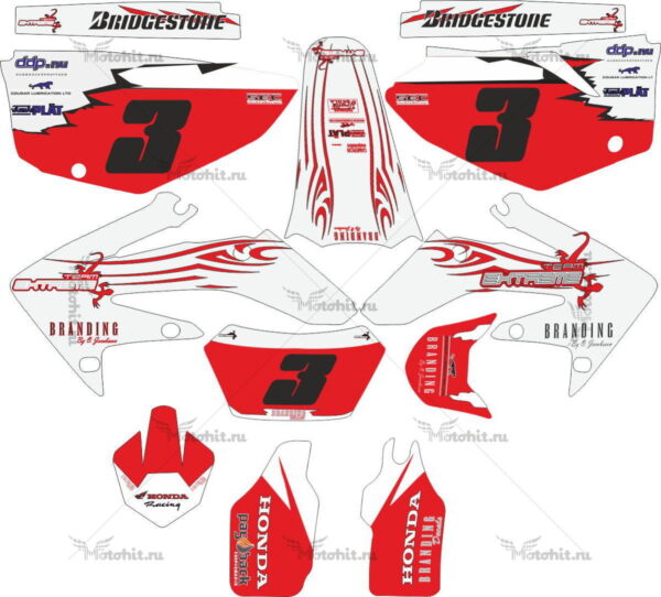 Комплект наклеек Honda CRF-250-X 2004-2008