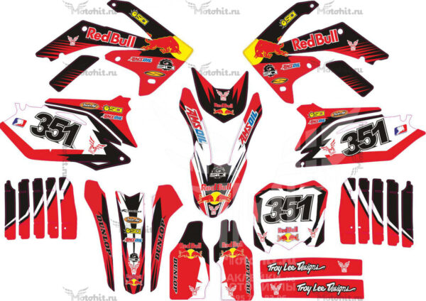 Комплект наклеек на мотоцикл HONDA CRF 450 2009-2012