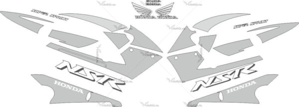 Комплект наклеек Honda NSR-125-R 2001-2002 FOR-BLACK