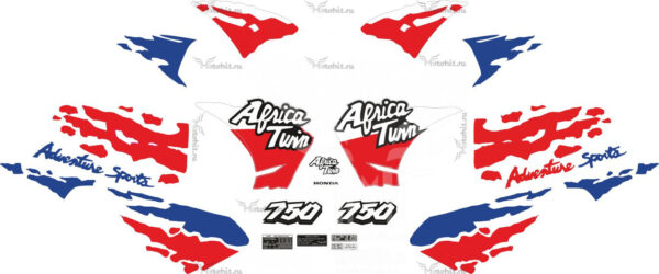 Комплект наклеек Honda RD-750 1994 AFRICA-TWIN RD-07 Reverse