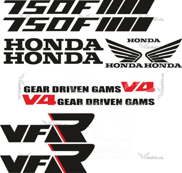 Комплект наклеек на Honda vfr 750 1986-1990 rc24