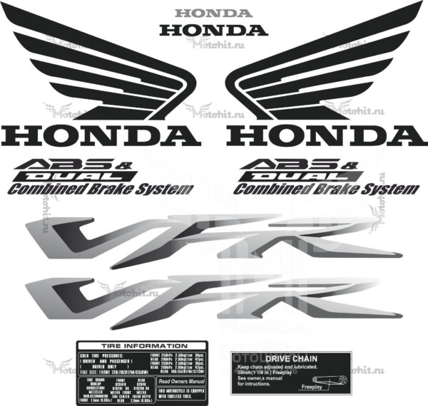 Комплект наклеек Honda VFR-800 2008