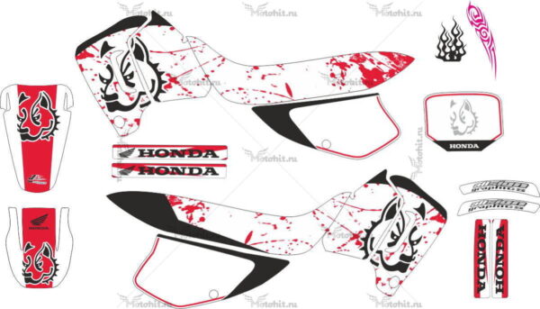 Комплект наклеек Honda XR-200 PITBULL