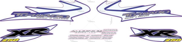 Комплект наклеек Honda XR-250 2005 blue