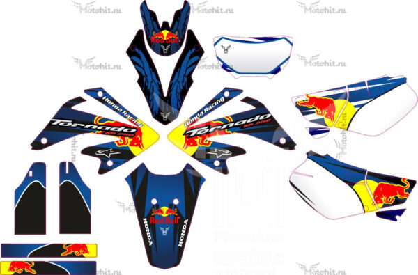 Комплект наклеек на HONDA XR-250 01 2001-2009