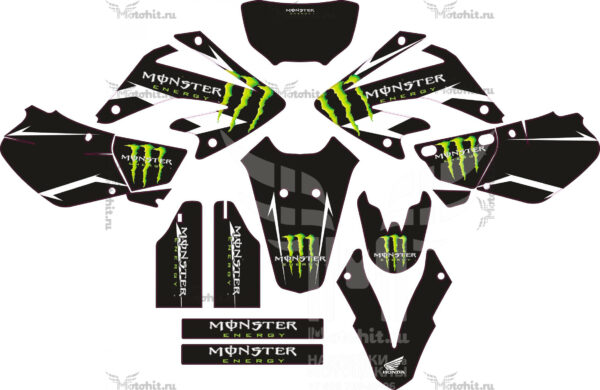 Комплект наклеек HONDA XR-250 2001-2009 MONSTER