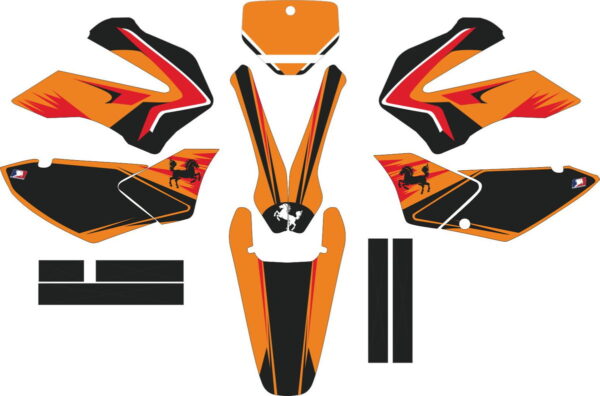 Комплект наклеек на HONDA XR-250 TORNADO-07 2001-2009