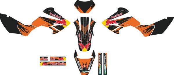 Комплект наклеек на HONDA XR-250 TORNADO-11 2001-2009