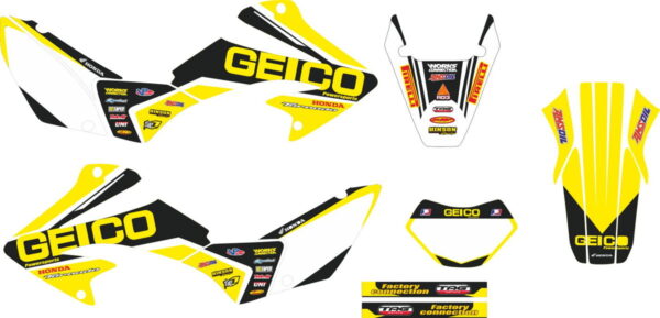Комплект наклеек на HONDA XR-250 TORNADO-14 2001-2009