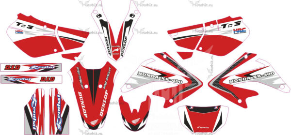 Комплект наклеек HONDA XR-250 2001-2009