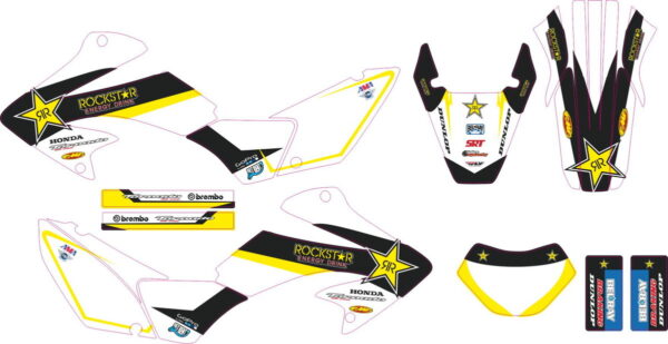Комплект наклеек на HONDA XR-250 TORNADO-21 2001-2009