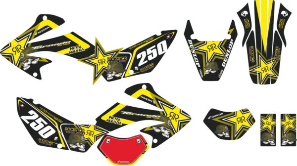 Комплект наклеек на HONDA XR-250 TORNADO-23 2001-2009