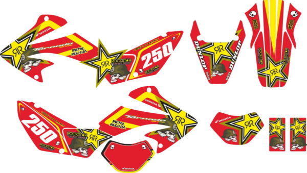 Комплект наклеек на HONDA XR-250 TORNADO-25 2001-2009
