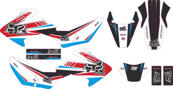 Комплект наклеек на HONDA XR-250 TORNADO-29 2001-2009