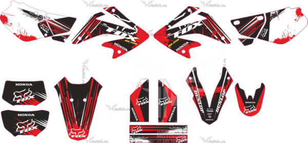 Комплект наклеек на HONDA XR-250-33 2001-2009