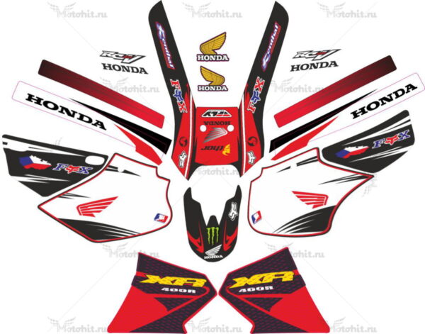 Комплект наклеек Honda XR-400-R total
