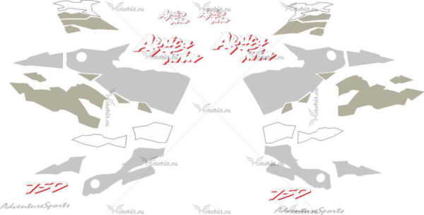 Комплект наклеек Honda XRV-750 1996-2002 AFRICA-TWIN HN161