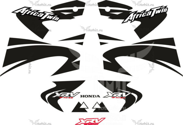 Комплект наклеек Honda XRV-750 2000 BLACK