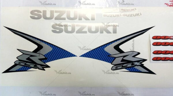 Комплект наклеек SUZUKI GSX-R-600 2008 DARK — изображение 2