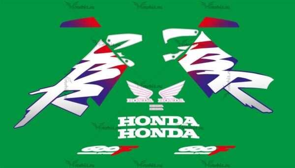Комплект наклеек Honda CBR-600-F4 1999-2000 Red-Blue