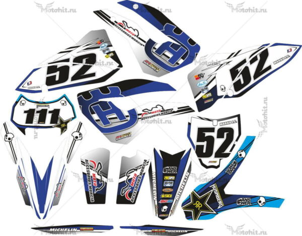 Комплект наклеек HUSABERG-TE 2011-2012 CELESTE-7