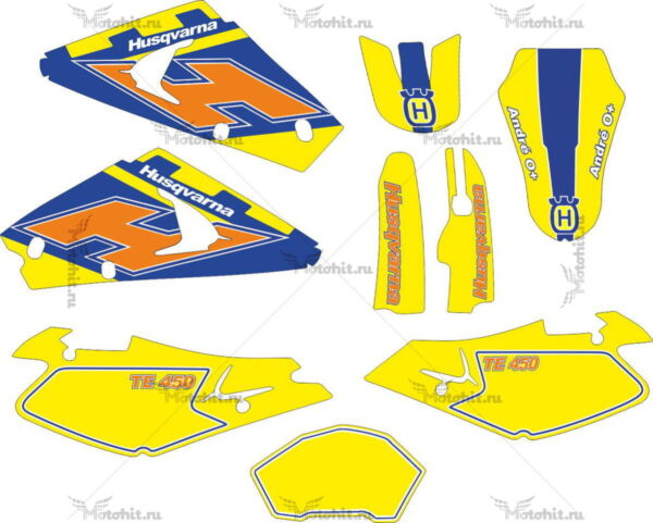 Комплект наклеек HUSQVARNA TE-TC-250-450 2002-2004