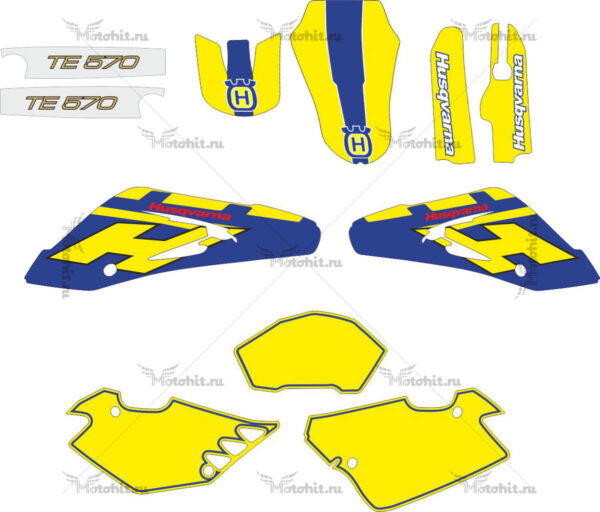 Комплект наклеек HUSQVARNA TE-570 2002
