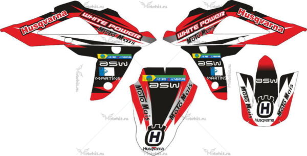 Комплект наклеек HUSQVARNA TXC-450 2008-2010 DARK
