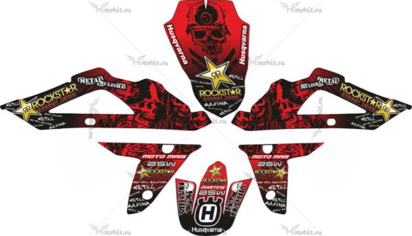 Комплект наклеек HUSQVARNA TXC-450 2009-2010 METAL-MULISHA