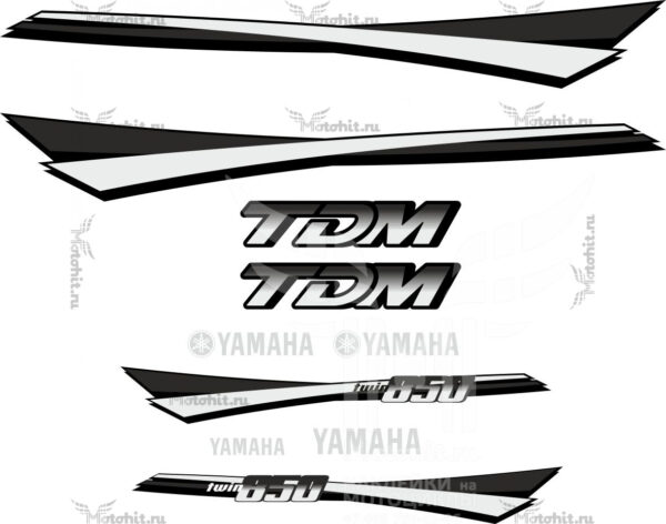 Комплект наклеек Yamaha TDM-850 1994 VIOLET Black