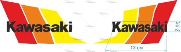 Комплект наклеек Kawasaki COLOR