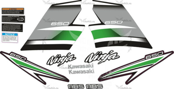 Комплект наклеек KAWASAKI ER-650f 2019