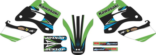 Комплект наклеек на KAWASAKI KDX-200 1995-2008