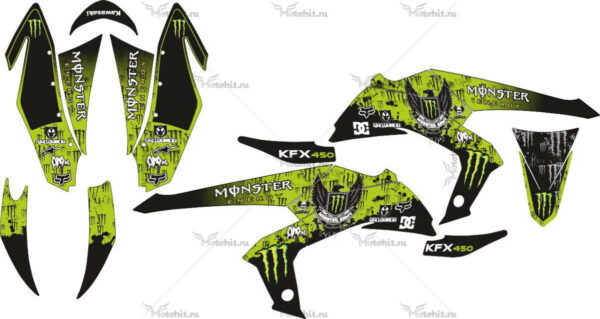 Комплект наклеек Kawasaki KFX-450 MONSTER 2006-2013