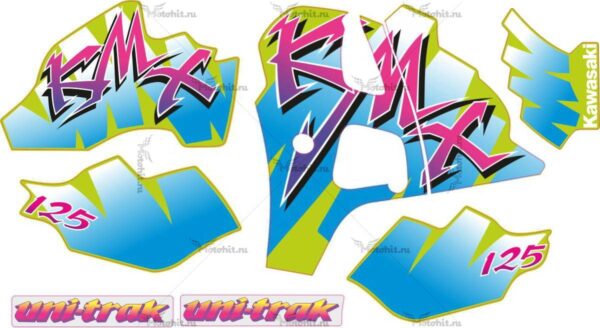 Комплект наклеек Kawasaki KMX-125-KIT 1992
