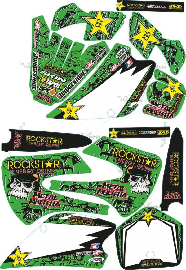 Комплект наклеек Kawasaki KX-85-100 1998-2013 METALMULISHA