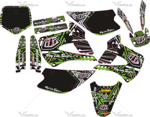 Комплект наклеек Kawasaki KX-85-100 1998-2012 TROY-VERDE