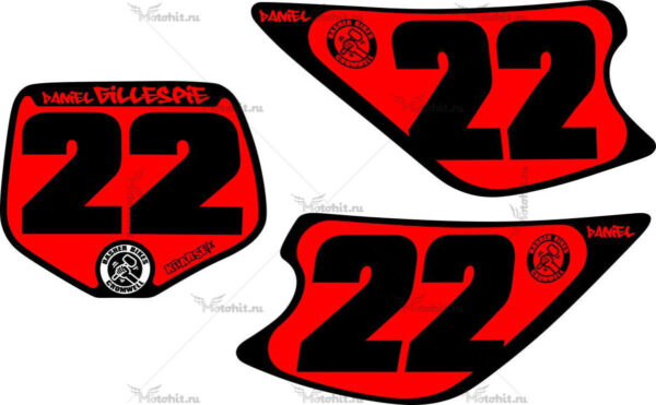 Комплект наклеек Kawasaki KX-85 1998-2013 номера