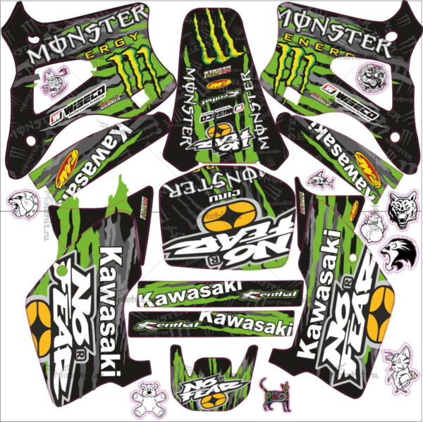 Комплект наклеек Kawasaki KX-125 KX-250 1994-1998