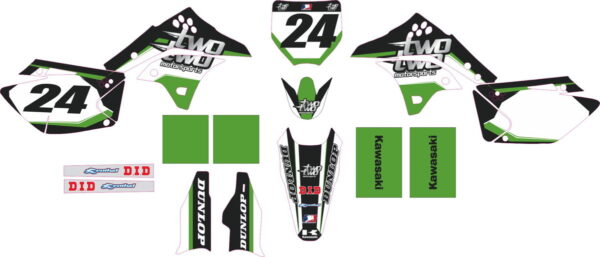 Комплект наклеек на KAWASAKI KX-250F 2006-2008