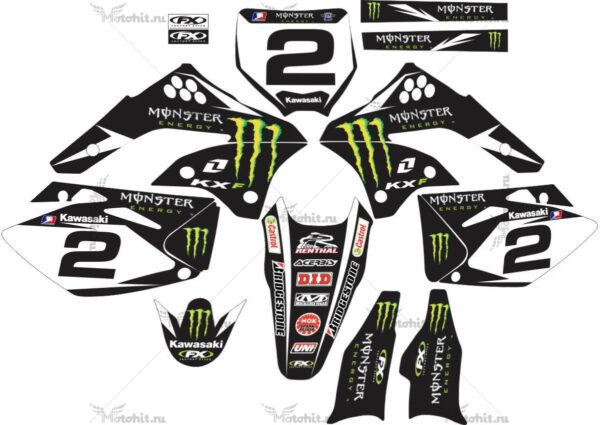Комплект наклеек Kawasaki KXF-450 2006-2008