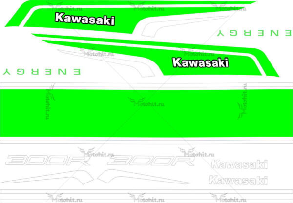 Комплект наклеек Kawasaki 300-R ZX-3